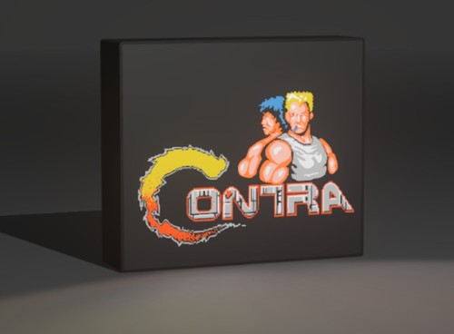 Insegna led contra - contra, nintendo